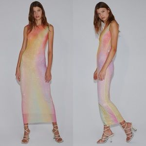 Self-Portrait Multicolor Midi Dress